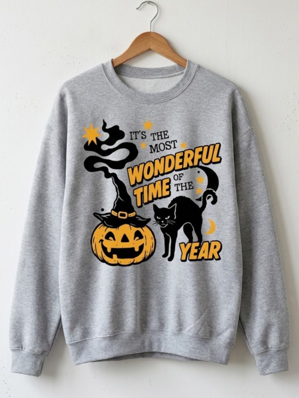 Halloween Black Cat Pumpkin Sweatshirt